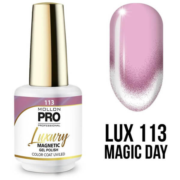 Vernis semi-permanent Luxury Nr. 113 Magic Day Magnetic 9D Light Mollon Pro 8ML