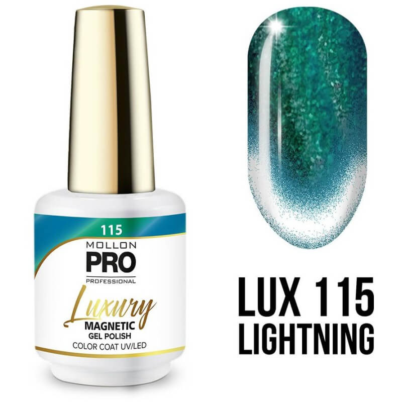 Vernis semi-permanent Luxury Nr. 115 Lightning Magnetic 9D Light Mollon Pro 8ML