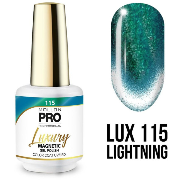 Luxury semi-permanent nail polish n°115 Lightning Magnetic 9D Light Mollon Pro 8ML