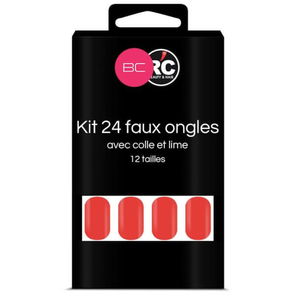 Boîte de 24 tips faux-ongles Grenadine Beauty Coiffure