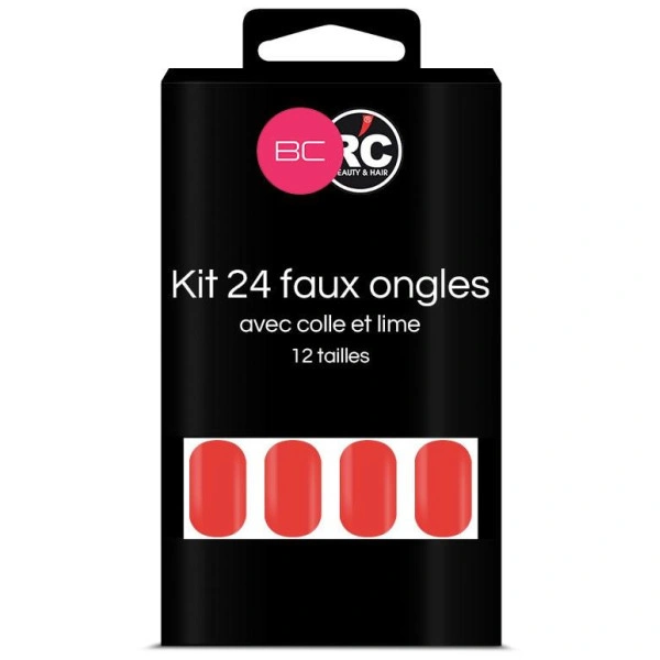 Boîte de 24 tips faux-ongles Grenadine Beauty Coiffure