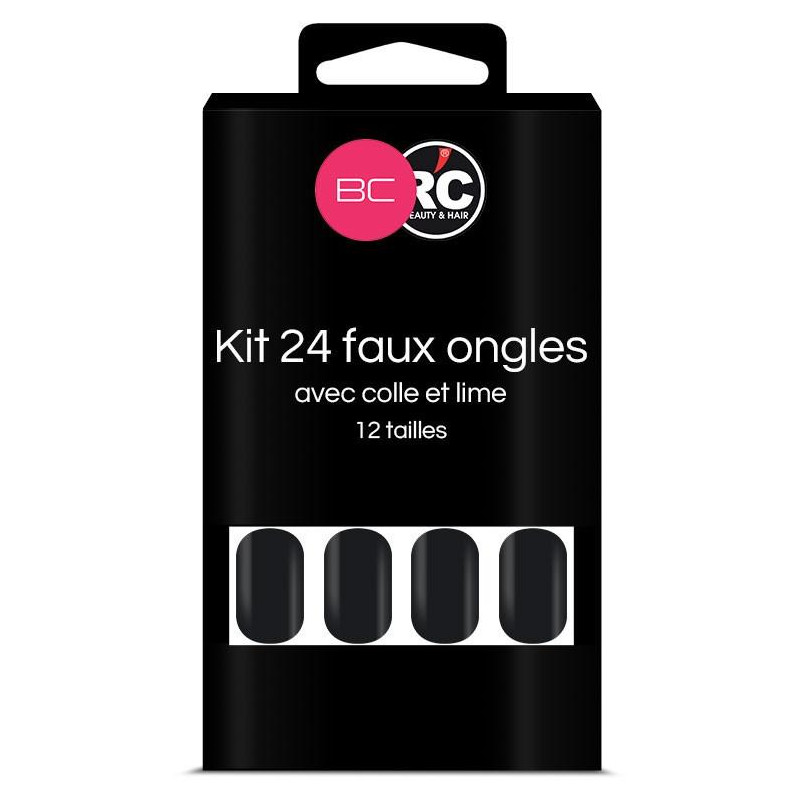 Box of 24 Black Beauty Beauty Coiffure false nail tips