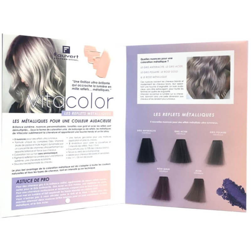 Nuancier Vitacolor métallique Fauvert Professionnel