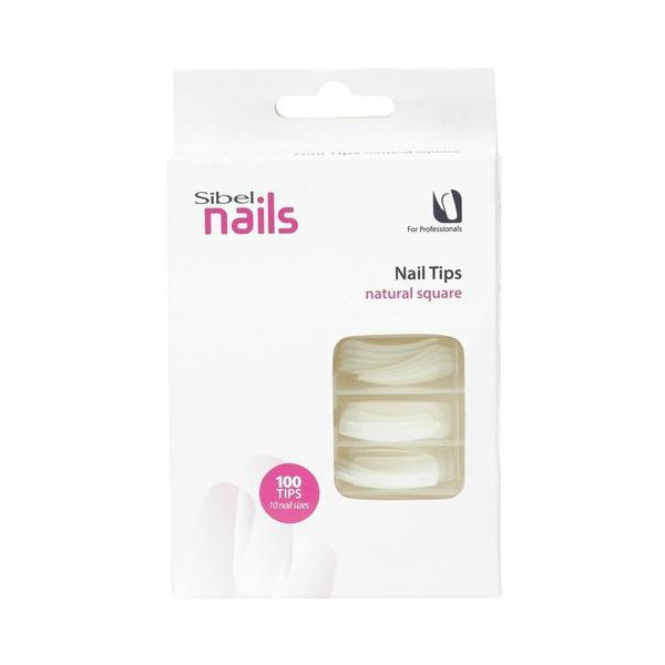 Scatola da 100 Nail Tips Natural Square Scatola da 100 Nail Tips Natural Square