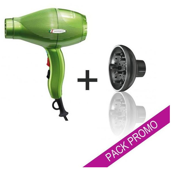 Pack Sèche cheveux Gammapiù ETC Vert + Diffuseur Pack Sèche cheveux Gammapiù ETC Vert + Diffuseur