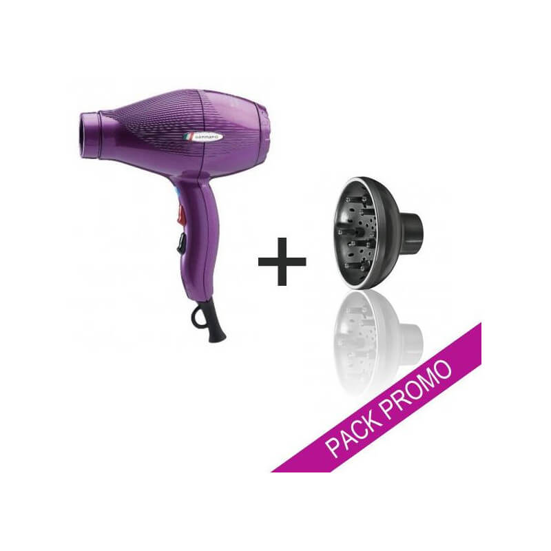 Pack Sèche cheveux Gammapiu ETC Violet + Diffuseur