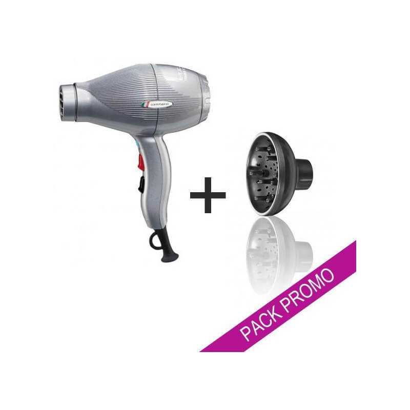 Gammapiu ETC Silver Hair Dryer Pack + Diffuser