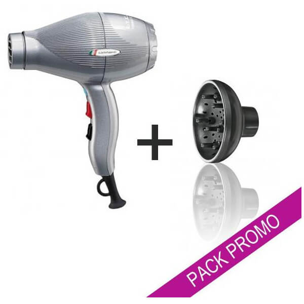 Gammapiu ETC Silver Hair Dryer Pack + Diffuser