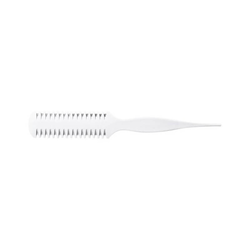 Lâmina longa de plástico para desbaste de cabelo.