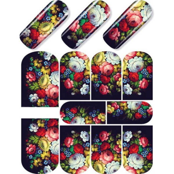 Décalcomanie Russian Flowers Beauty Nails Décalcomanie Russian Flowers Beauty Nails