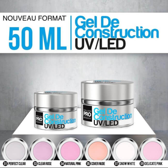 Construction gel n°07 snowy white Mollon Pro 50ML