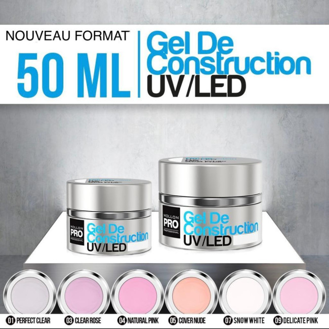 Construction gel n°04 natural pink Mollon Pro 50ML