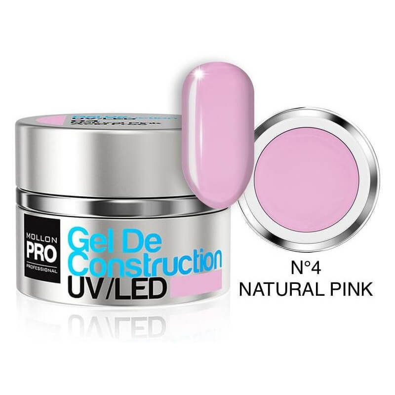 Aufbau-Gel Nr. 04 Natural Pink Mollon Pro 50ML