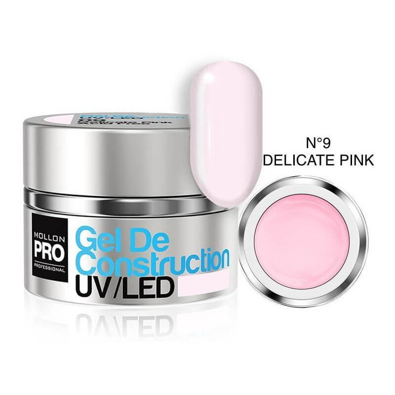 Gel di costruzione n°09 rosa delicato Mollon Pro 50ML