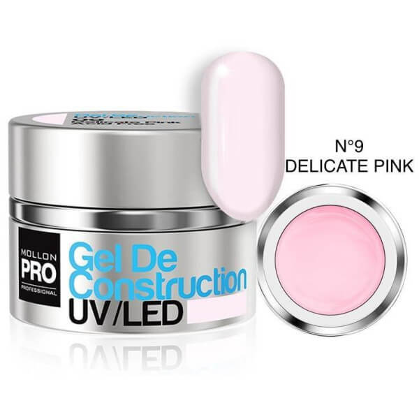 Gel di costruzione n°09 rosa delicato Mollon Pro 50ML