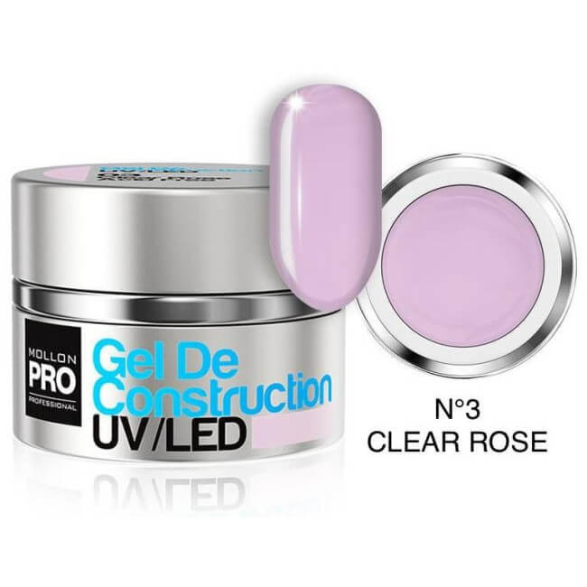 Gel di costruzione n. 03 rosa trasparente Mollon Pro 50ML