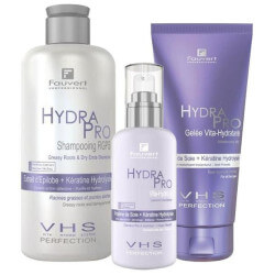 Pack hydraterende behandeling voor vette wortels Hydra Pro Fauvert Professionnel