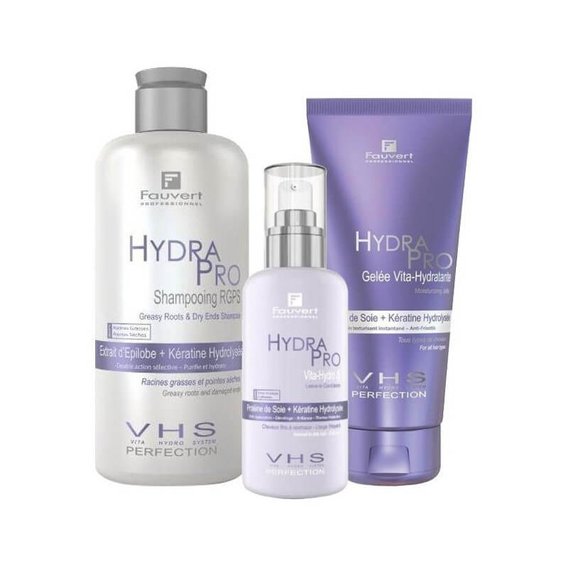Pack hydraterende behandeling voor vette wortels Hydra Pro Fauvert Professionnel