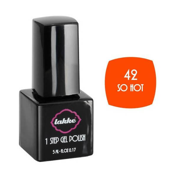 Nagellak in één stap nr. 42 So hot Lakkè 5ML Nagellak in één stap nr. 42 So hot Lakkè 5ML