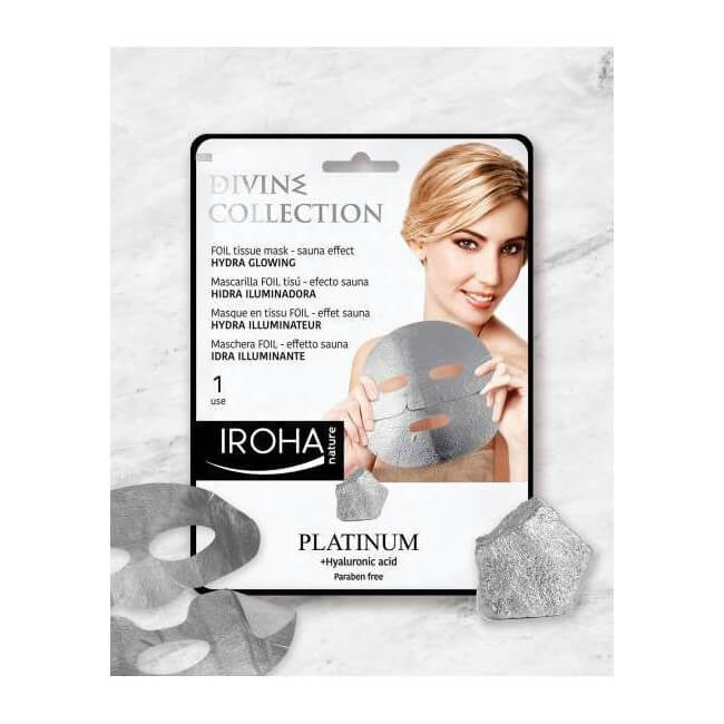 IROHA platinum illuminant fabric face mask