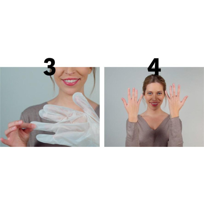 Los guantes de reparación enmascaran las manos y las uñas IROHA