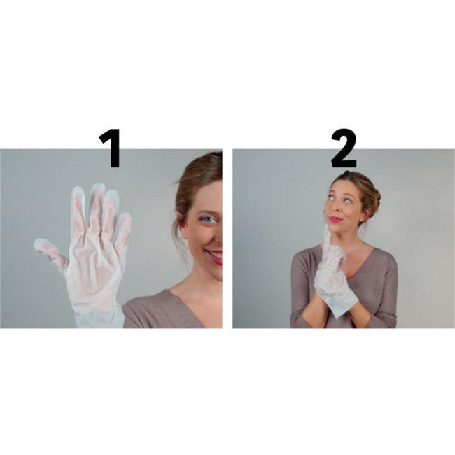 Los guantes de reparación enmascaran las manos y las uñas IROHA