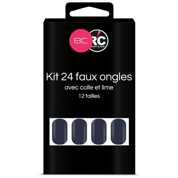 Boîte de 24 tips faux-ongles Deep Cobalt Beauty Coiffure