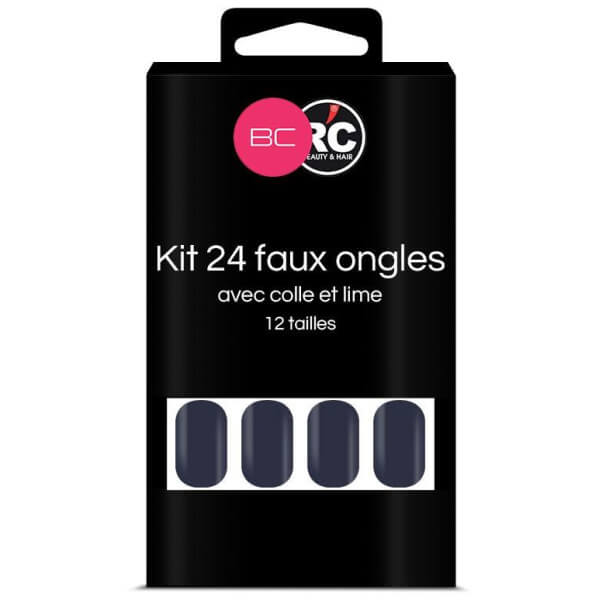 Boîte de 24 tips faux-ongles Deep Cobalt Beauty Coiffure