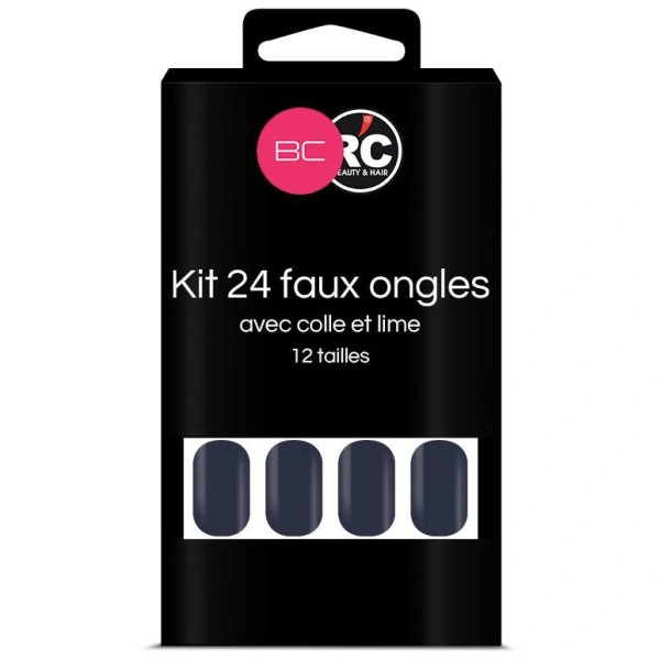 Boîte de 24 tips faux-ongles Deep Cobalt Beauty Coiffure