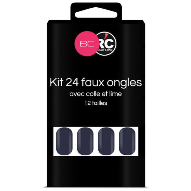 Caixa com 24 pontas de unhas postiças Deep Cobalt Beauty Coiffure