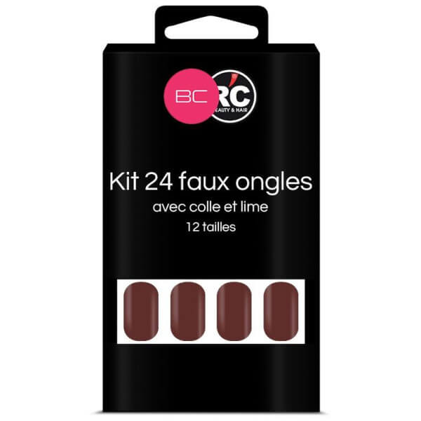 Boîte de 24 tips faux-ongles Tawny Port Beauty Coiffure