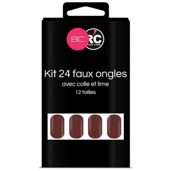 Caixa com 24 pontas de unhas falsas Tawny Port Beauty Coiffure. Caixa com 24 pontas de unhas falsas Tawny Port Beauty Coiffure.