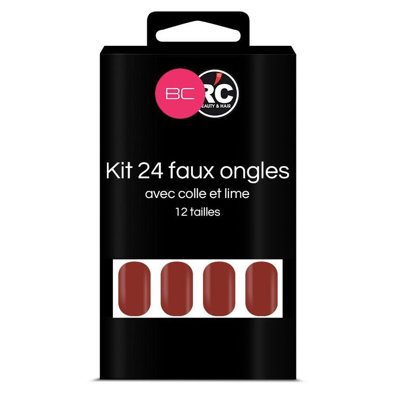 Box of 24 Red Dahlia Beauty Coiffure false nail tips