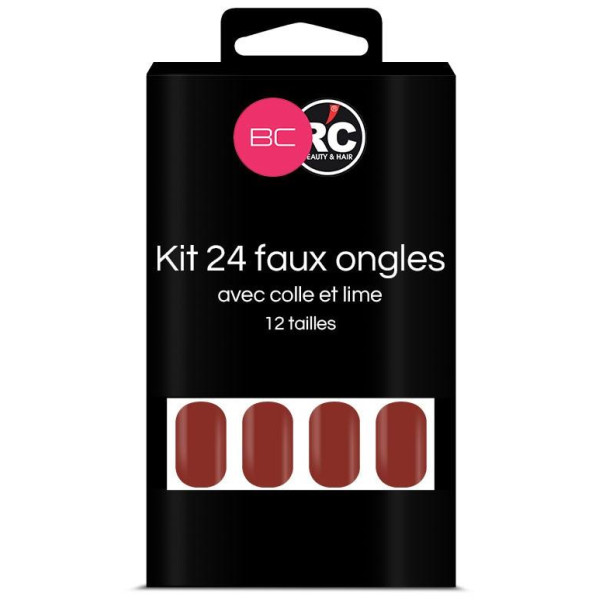 Boîte de 24 tips faux-ongles Red Dahlia Beauty Coiffure