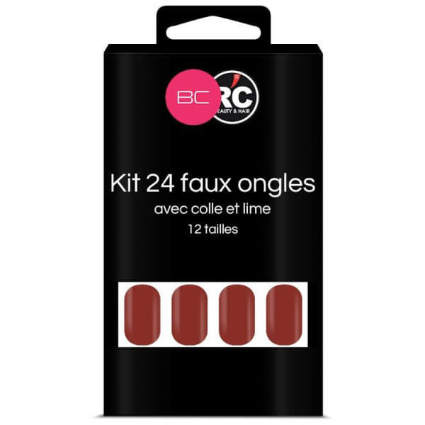 Box of 24 Red Dahlia Beauty Coiffure false nail tips