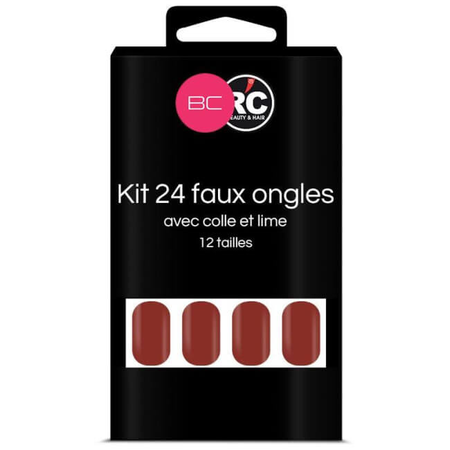 Box of 24 Red Dahlia Beauty Coiffure false nail tips