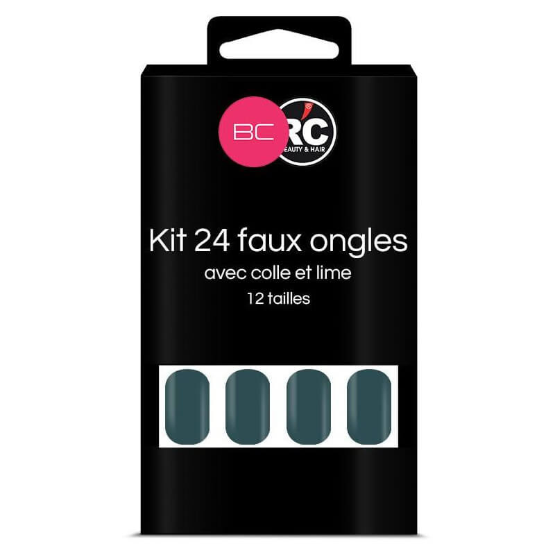 Boîte de 24 tips faux-ongles Blue Coral Beauty Coiffure