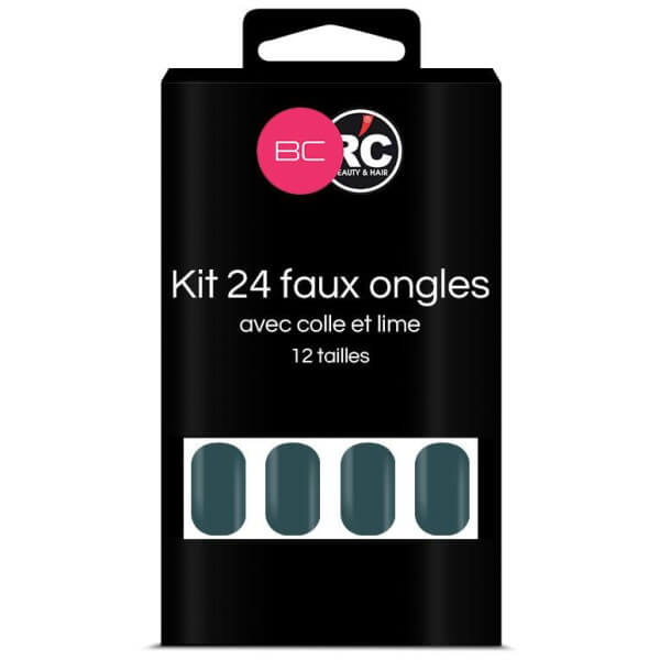 Boîte de 24 tips faux-ongles Blue Coral Beauty Coiffure