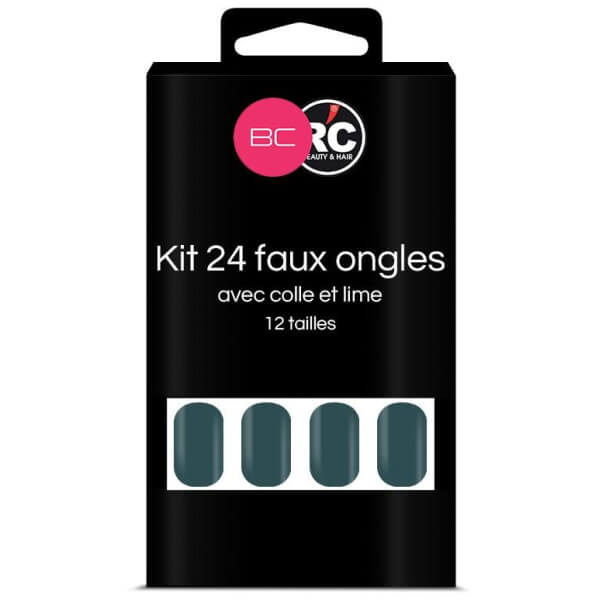 Caixa com 24 dicas de unhas falsas Blue Coral Beauty Coiffure Caixa com 24 dicas de unhas falsas Blue Coral Beauty Coiffure