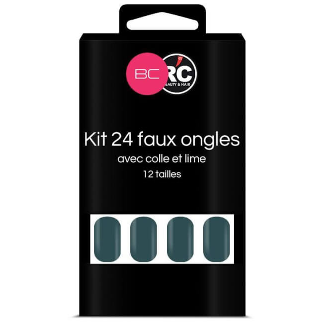 Boîte de 24 tips faux-ongles Blue Coral Beauty Coiffure