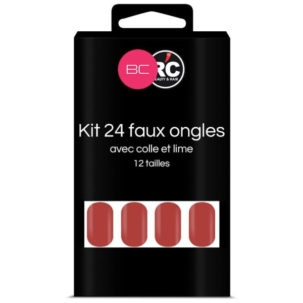 Boîte de 24 tips faux-ongles Crimson Beauty Coiffure