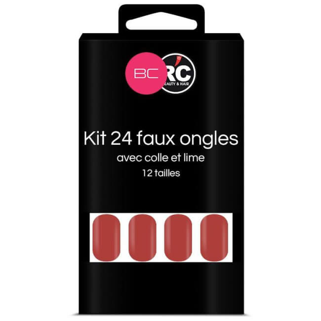 Box mit 24 Crimson Beauty Coiffure falschen Nagelspitzen