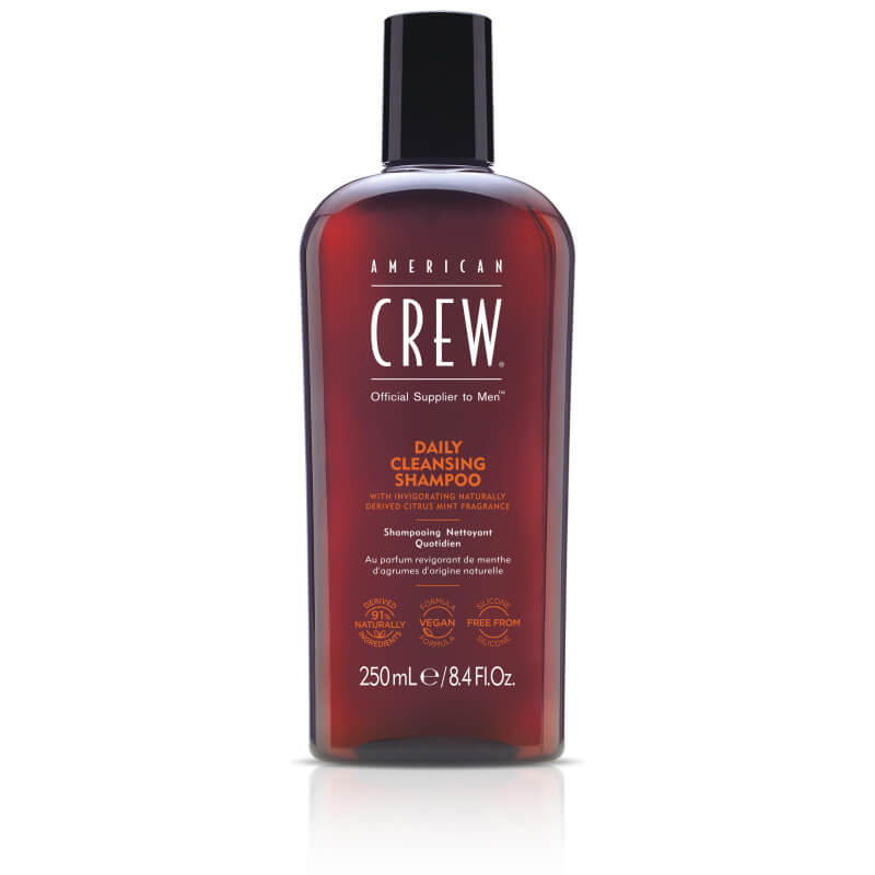 Shampooing nettoyant quotidien Daily Cleasing American Crew 250ML

Translated to German:

Tägliches Reinigungsshampoo Daily Clea