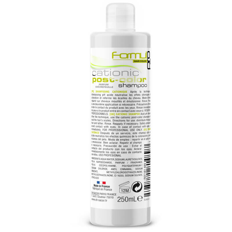 Shampooing postkleuring met kationische verzorging Formul Pro 250ML