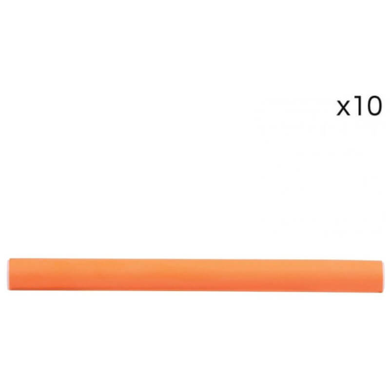 Conjunto de 10 rolos flexíveis para cabelos cacheados.