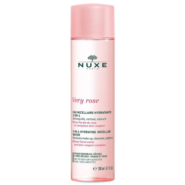 Hydrating 3-in-1 Micellar Water for Dry Skin Very Rose Nuxe 200ML