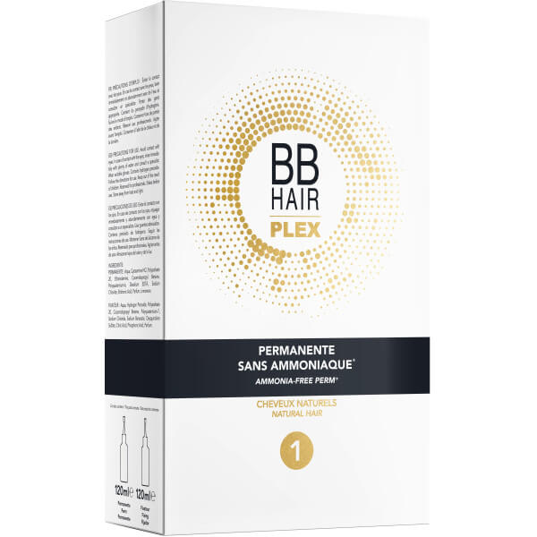 Permanente sin amoniaco n.°1 para cabello natural BBHair Plex.