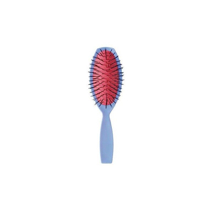 Oval brush, blue color.
