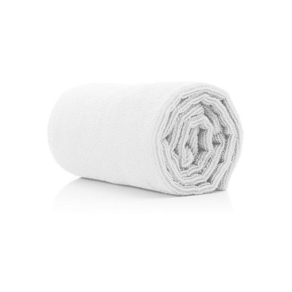 10 asciugamani in microfibra bianchi 73x40cm