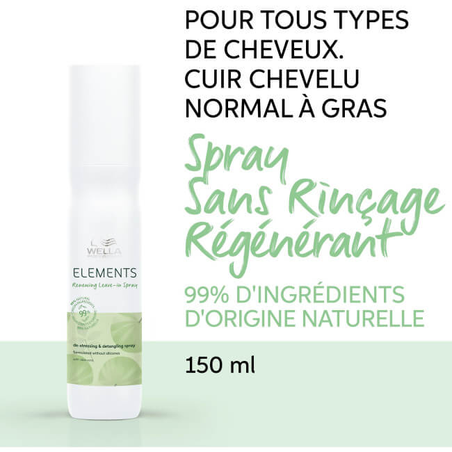 Spray de cuidado regenerador sem enxágue Renewing Elements Wella 150ML.